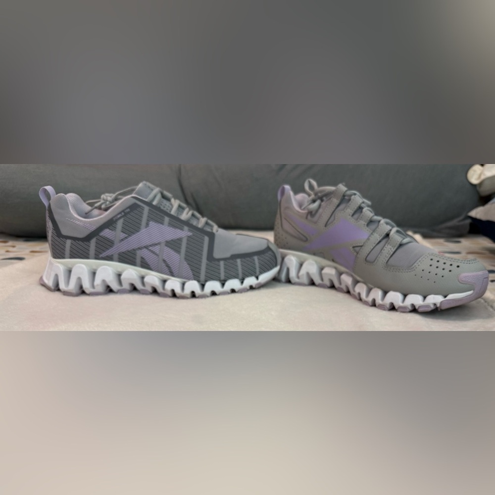 Reebok Women’s Gray and Lavender Sneakers